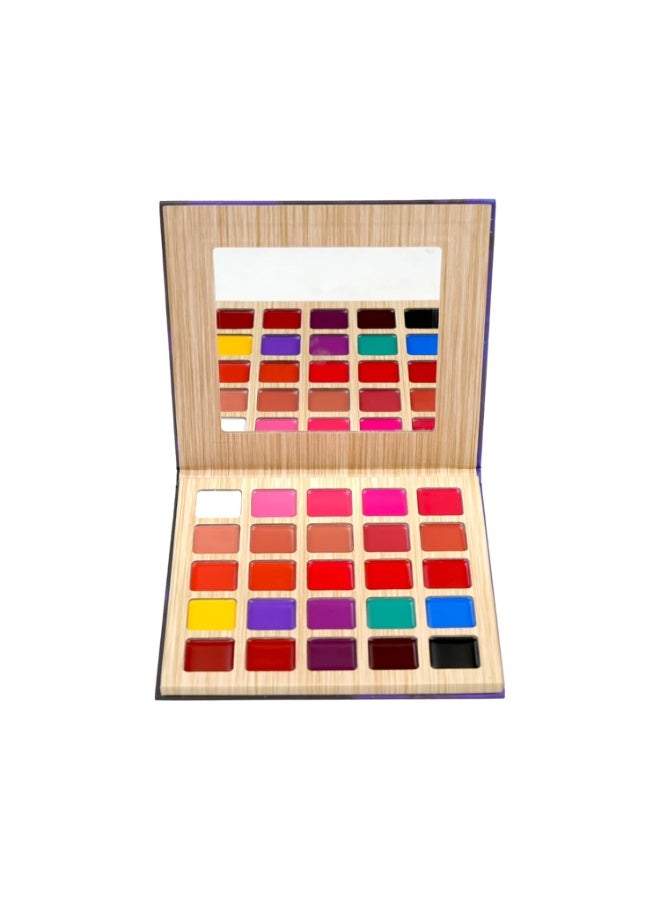 Colors Queen Multishade Lip Palette with 25 Lipstick Colors,Creamy Matte Finish Lip Colors,Feather Lightweight Formula,Versatile Color Options,Travel Friendly Lipstick Palette with Attached Mirror - Image 1